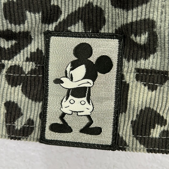 NWT Disney Mickey Mouse gray corduroy cheetah
print Sherpa trim jacket 2XL - Picture 6 of 14